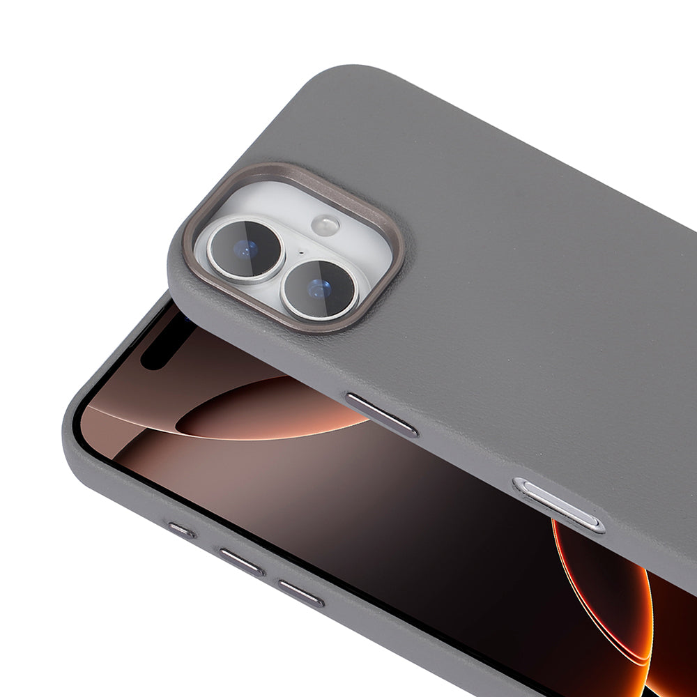 Apple iPhone 16 Plus Kılıf M-safe Şarj Özellikli PU Deri Zore Adora Kapak Siyah