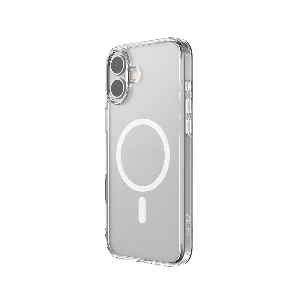 Apple iPhone 16 Plus Kılıf M-safe Şarj Özellikli Raptic Crystal M-safe Serisi Şeffaf Kapak Şeffaf