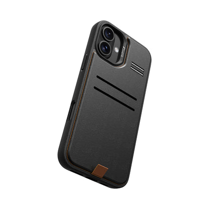 iPhone 16 Plus Kılıf M-safe Şarj Özellikli Raptic Slim Wallet Serisi Deri Görünümlü Kartlıklı Standlı Kılıf