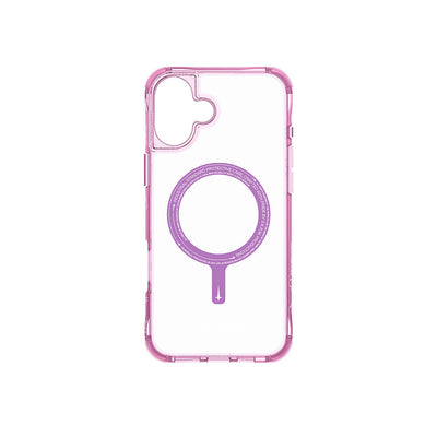 Apple iPhone 16 Plus Kılıf Magsafe Şarj Özellikli Şeffaf Airbag Tasarımlı Skinarma Saido Kapak Pembe