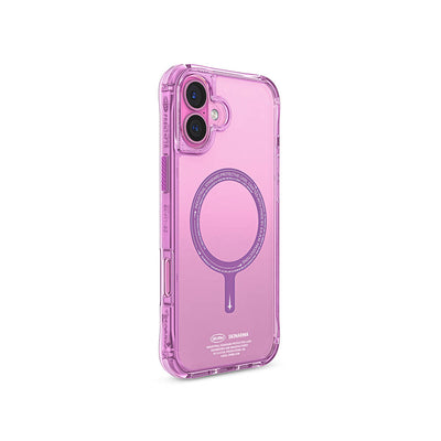 Apple iPhone 16 Plus Kılıf Magsafe Şarj Özellikli Şeffaf Airbag Tasarımlı Skinarma Saido Kapak Pembe