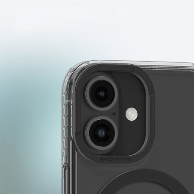 Apple iPhone 16 Plus Kılıf Magsafe Şarj Özellikli Standlı Amazingthing Titan Pro Plus Kapak Siyah