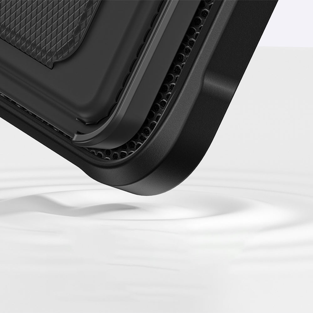 iPhone 16 Plus Kılıf M-safe Şarj Özellikli Standlı Kartlıklı Set Amazinghing Glamour Luxe Serisi Kılıf