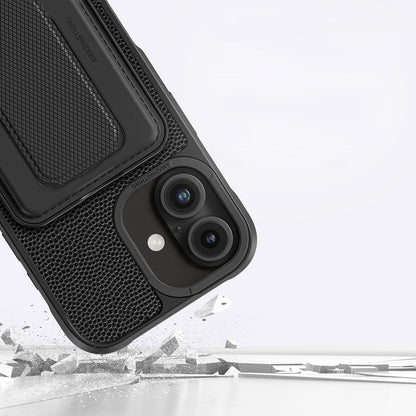 iPhone 16 Plus Kılıf M-safe Şarj Özellikli Standlı Kartlıklı Set Amazinghing Glamour Luxe Serisi Kılıf