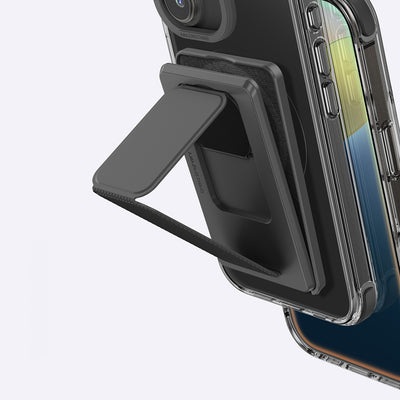 Apple iPhone 16 Plus Kılıf Magsafe Şarj Özellikli Standlı Set Amazingthing Omni Adventure Serisi Kapak Siyah