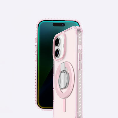 Apple iPhone 16 Plus Kılıf Magsafe Şarj Özellikli Yüzük Standlı Amazingthing Titan Pro Serisi Kapak Pembe