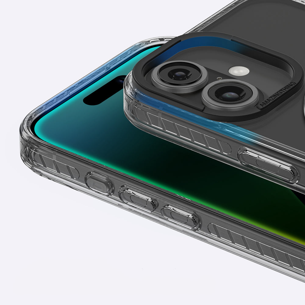 Apple iPhone 16 Plus Kılıf Magsafe Şarj Özellikli Yüzük Standlı Amazingthing Titan Pro Serisi Kapak Pembe