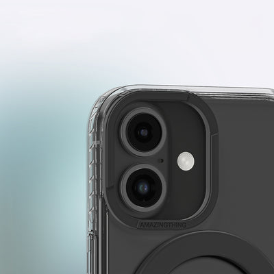Apple iPhone 16 Plus Kılıf Magsafe Şarj Özellikli Yüzük Standlı Amazingthing Titan Pro Serisi Kapak Pembe