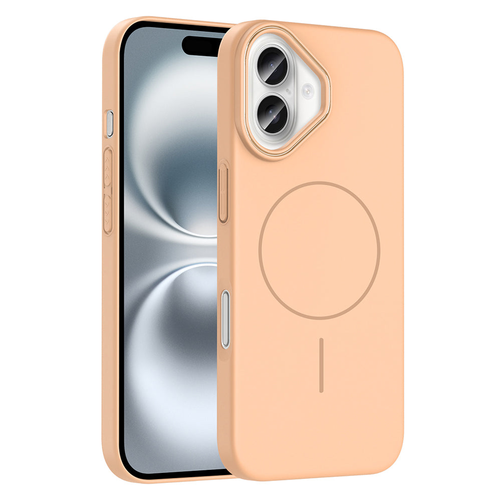 Apple iPhone 16 Plus Kılıf M-safe Şarj Özellikli Zore Ruby Sert Kapak Siyah