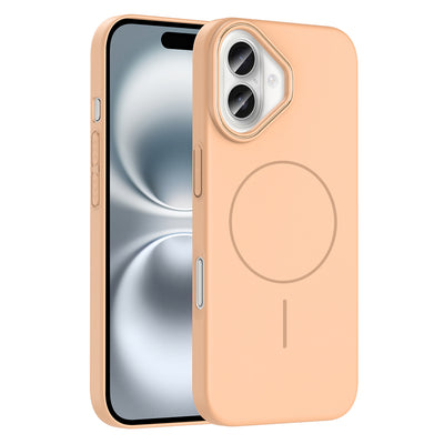 Apple iPhone 16 Plus Kılıf M-safe Şarj Özellikli Zore Ruby Sert Kapak Siyah