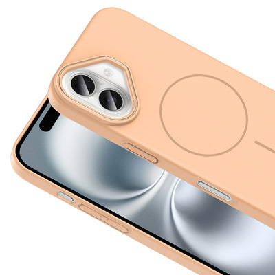 Apple iPhone 16 Plus Kılıf M-safe Şarj Özellikli Zore Ruby Sert Kapak Siyah