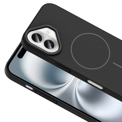 Apple iPhone 16 Plus Kılıf M-safe Şarj Özellikli Zore Ruby Sert Kapak Desert Titanyum