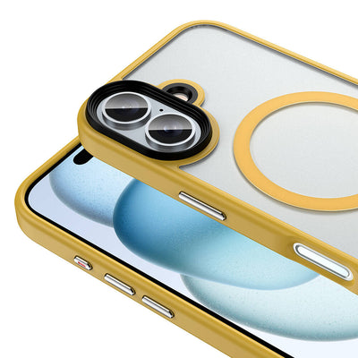 Apple iPhone 16 Plus Kılıf Mat Arka Yüzey Wireless Şarj Özellikli Zore Flet Magsafe Kapak Rose Gold