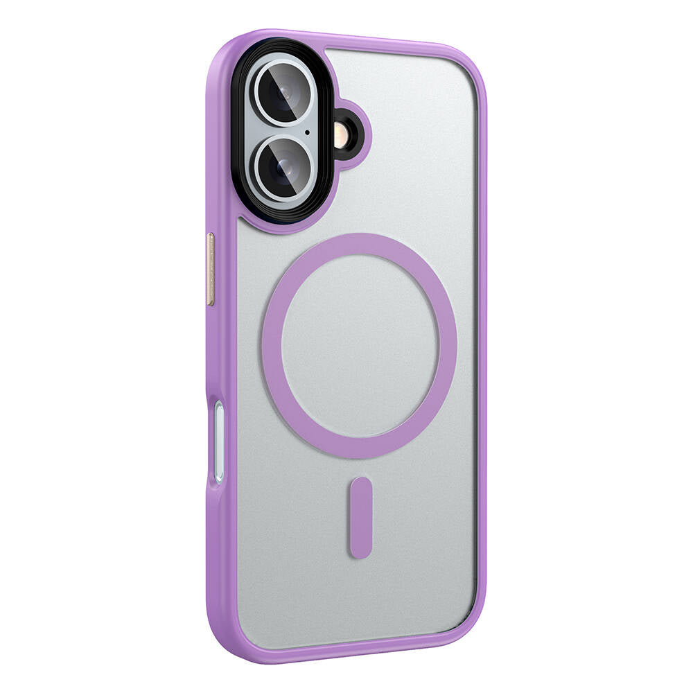 Apple iPhone 16 Plus Kılıf Mat Arka Yüzey Wireless Şarj Özellikli Zore Flet Magsafe Kapak Pembe
