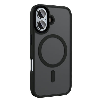 iPhone 16 Plus Kılıf Mat Arka Yüzey Wireless Şarj Özellikli Zore Flet M-safe Kılıf