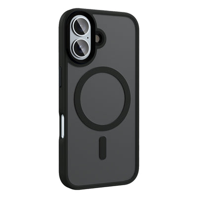 Apple iPhone 16 Plus Kılıf Mat Arka Yüzey Wireless Şarj Özellikli Zore Flet Magsafe Kapak Sarı