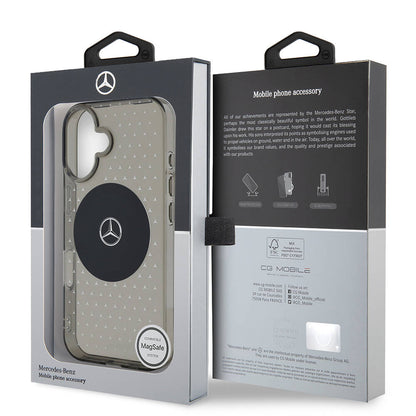 iPhone 16 Plus Kılıf Mercedes Benz Orjinal Lisanslı M-safe Şarj Özellikli Yıldız Desenli Transparan Kılıf