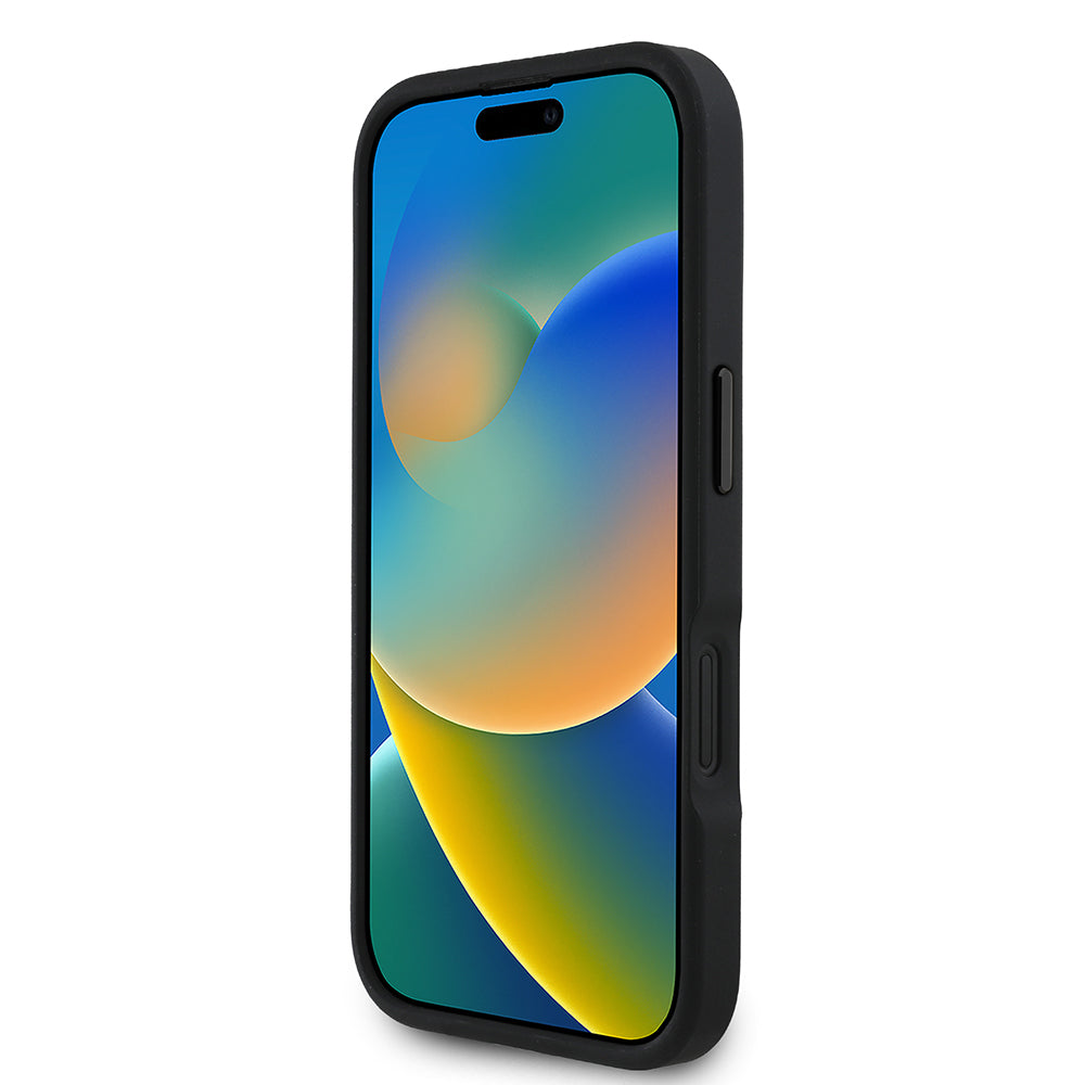 Apple iPhone 16 Plus Kılıf Redbull Orjinal Lisanslı M-safe Şarj Özellikli Kırmızı Halka ve Logo Kabartmalı PU Deri Kapak Lacivert