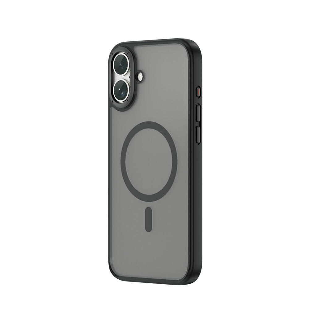 Apple iPhone 16 Plus Kılıf Wiwu FGG-012 ArmorPro Serisi Magsafe Şarj Özellikli Parmak İzi Bırakmayan Kılıf Gri