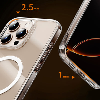 Apple iPhone 16 Plus Kılıf Wiwu MCC-102 Magnetic Crystal Sert PC Kapak Şeffaf