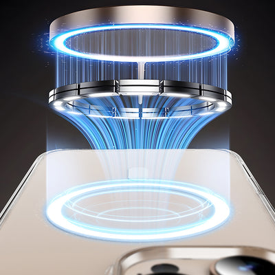 Apple iPhone 16 Plus Kılıf Wiwu MCC-102 Magnetic Crystal Sert PC Kapak Şeffaf
