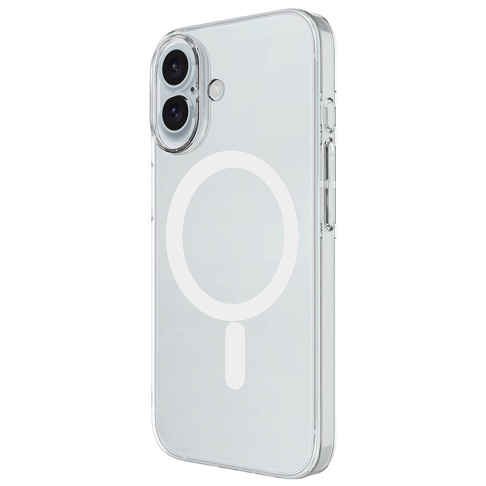 Apple iPhone 16 Plus Kılıf Zore Magsafe Şarj Özellikli Şeffaf Tek Kamera Çerçeveli Porto Kapak Şeffaf