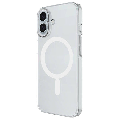 Apple iPhone 16 Plus Kılıf Zore Magsafe Şarj Özellikli Şeffaf Tek Kamera Çerçeveli Porto Kapak Şeffaf