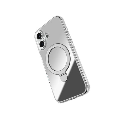 iPhone 16 Plus M-safe Şarj Özellikli Kılıf Raptic Air Stand Serisi Aynalı Arka Yüzey Standlı Kılıf