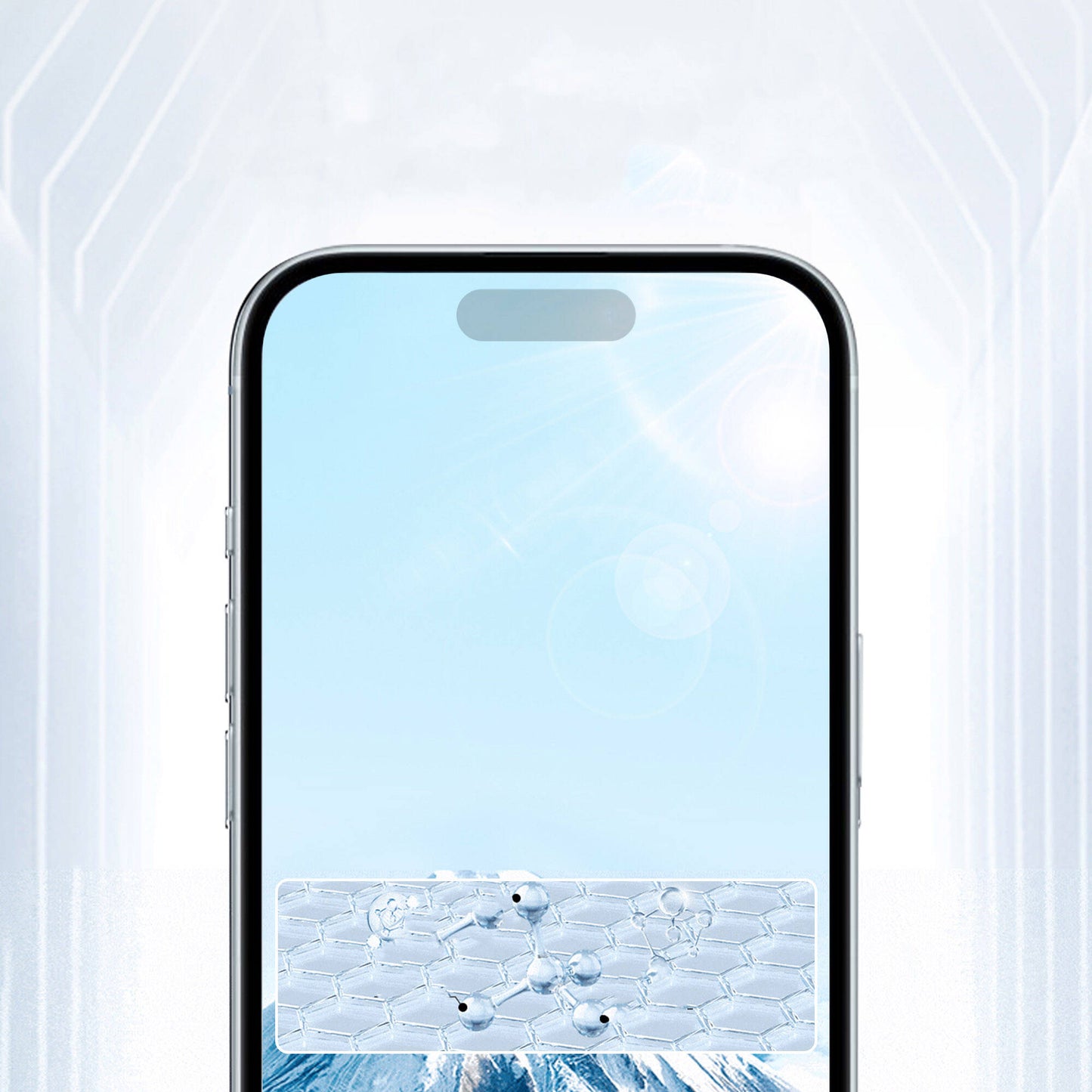 iPhone 16 Plus Wiwu GT-010 Anti-Reflective Polimer Oleofobik Kaplama Ultra İnce Temperli Cam Ekran Koruyucu
