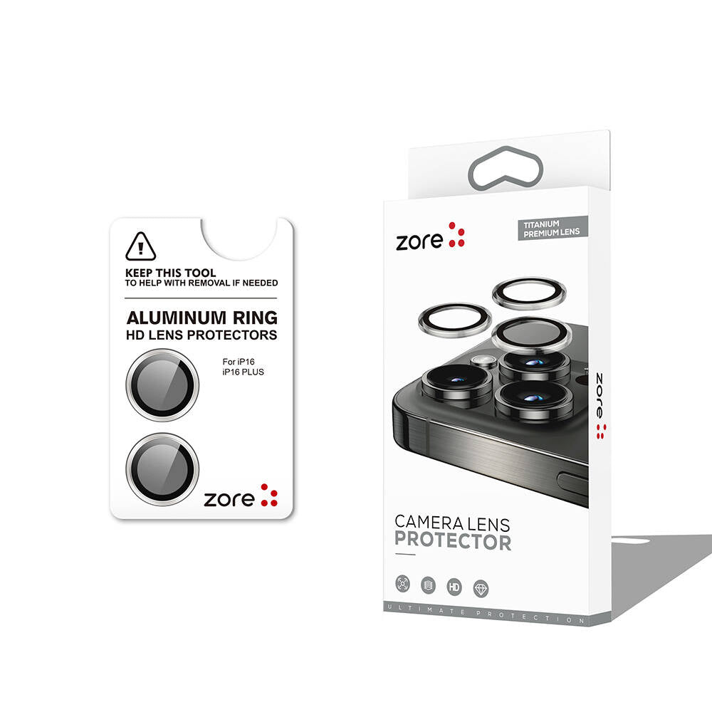 iPhone 16 Plus Zore CL-12 Premium Safir Parmak İzi Bırakmayan Anti-Reflective Kamera Lens Koruyucu