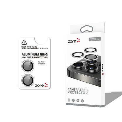 iPhone 16 Plus Zore CL-12 Premium Safir Parmak İzi Bırakmayan Anti-Reflective Kamera Lens Koruyucu