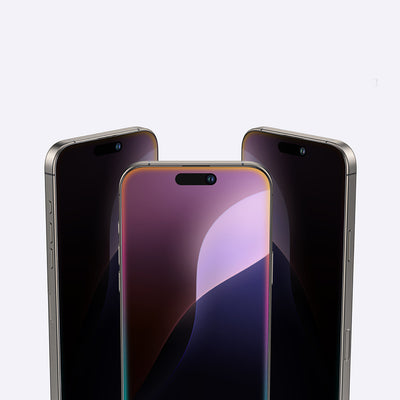 Apple iPhone 16 Pro Amazingthing Radix Privacy Parmak İzi Bırakmayan Temperli Cam Ekran Koruyucu Siyah