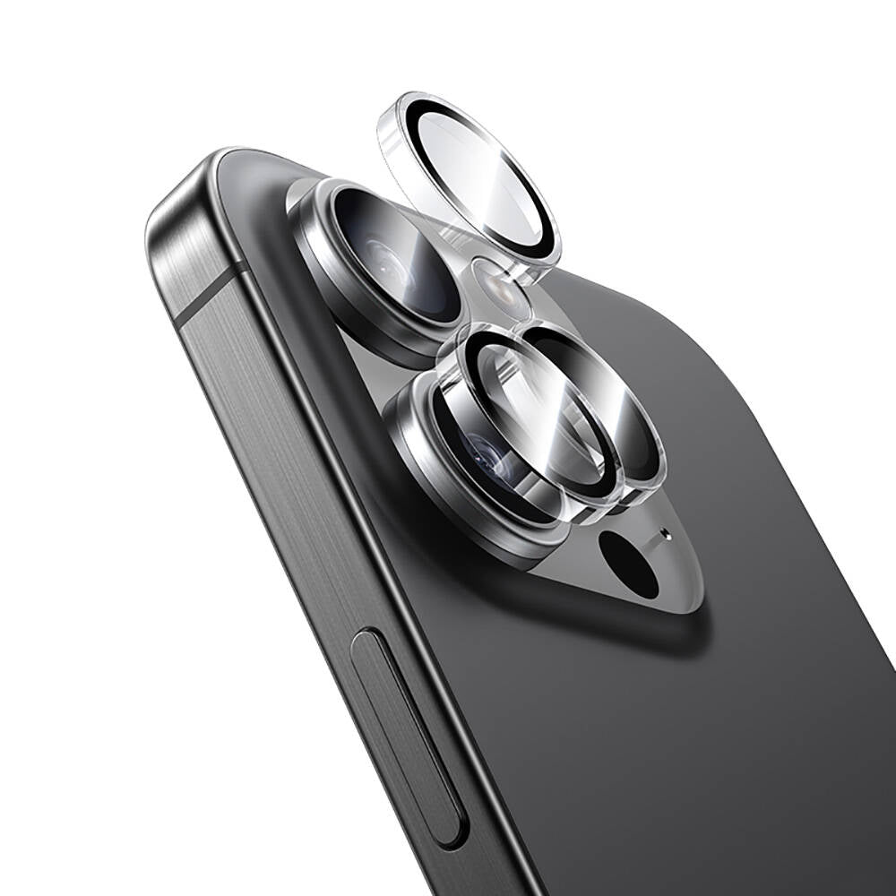 Apple iPhone 16 Pro Benks AR Glass Warrior Transparan Premium Cam Kamera Lens Koruyucu Şeffaf