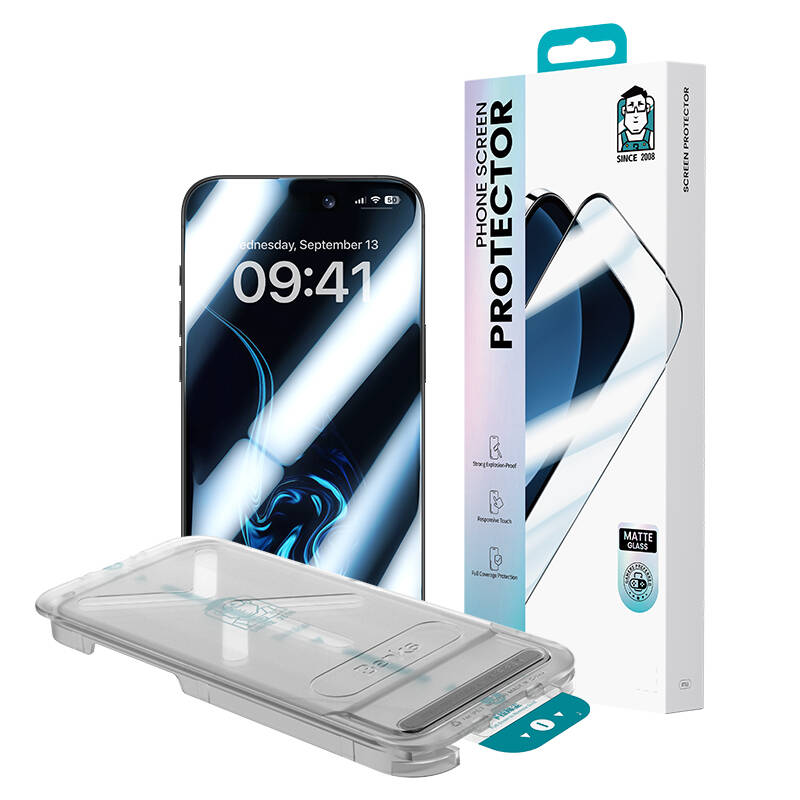 Apple iPhone 16 Pro Benks JoyTouch Mat Oyun Ekran Koruyucu + Kolay Uygulama Aparatı Siyah