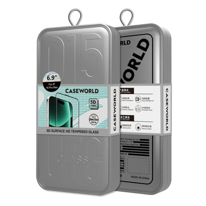 iPhone 16 Pro CaseWorld 0.25mm HD 3D Temperli Cam Ekran Koruyucu