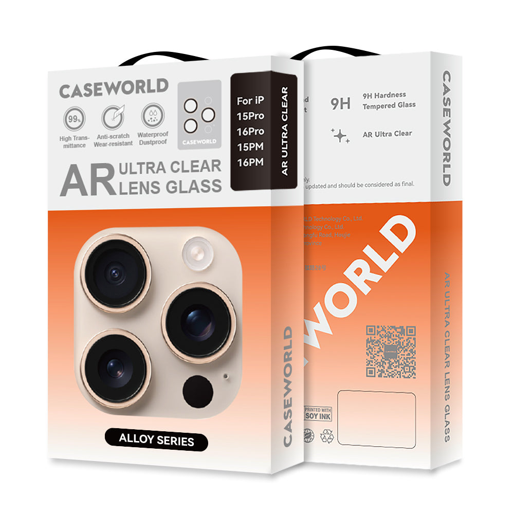 iPhone 16 Pro CaseWorld Alloy Two-Color Serisi Lens Koruyucu
