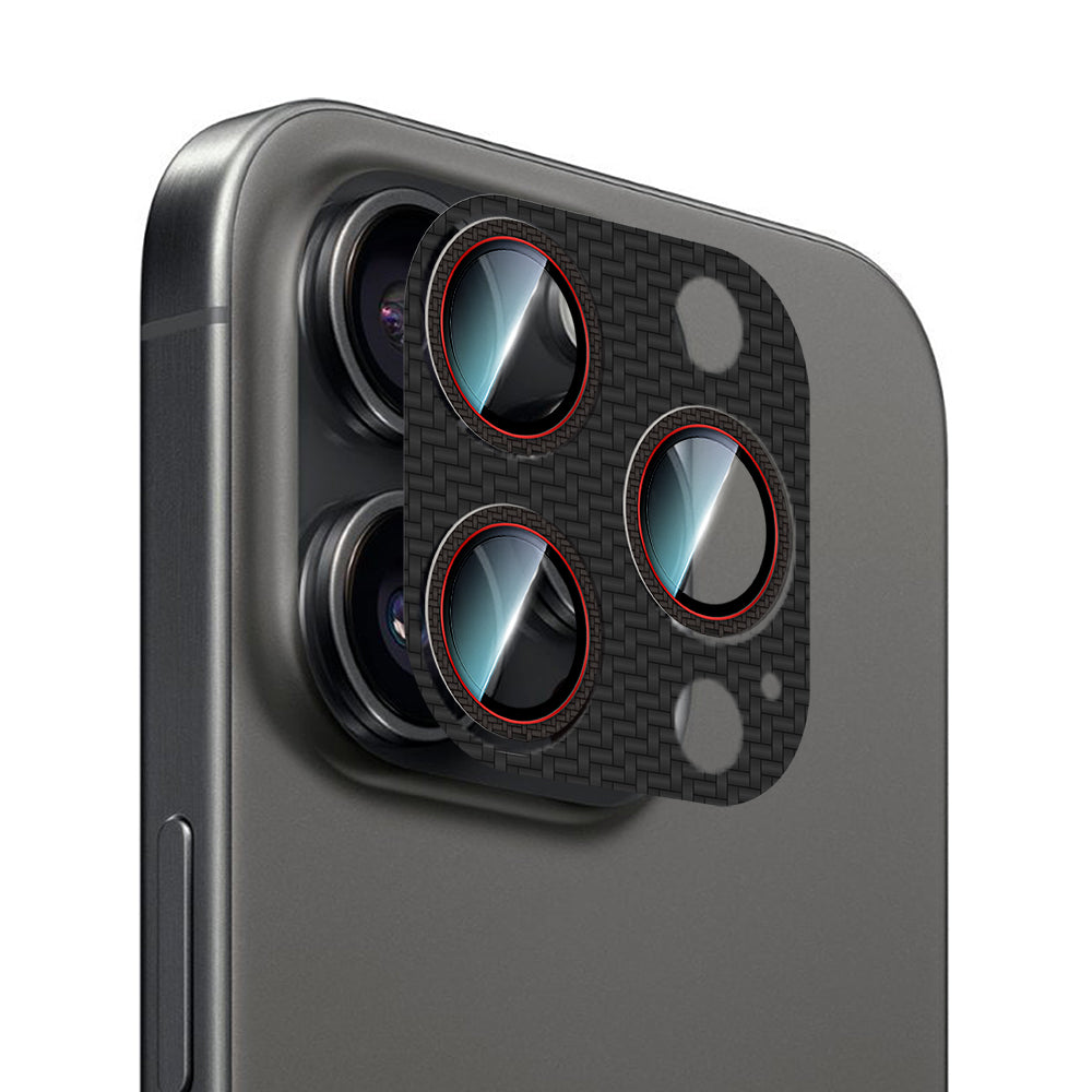 iPhone 16 Pro CaseWorld Karbon Fiber Serisi Anti Reflective Ultra Clear Full Kamera Lens Koruyucu