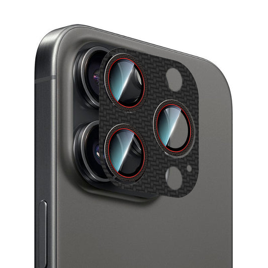 iPhone 16 Pro CaseWorld Karbon Fiber Serisi Anti Reflective Ultra Clear Full Kamera Lens Koruyucu