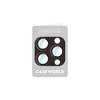 iPhone 16 Pro CaseWorld Karbon Fiber Serisi Anti Reflective Ultra Clear Full Kamera Lens Koruyucu