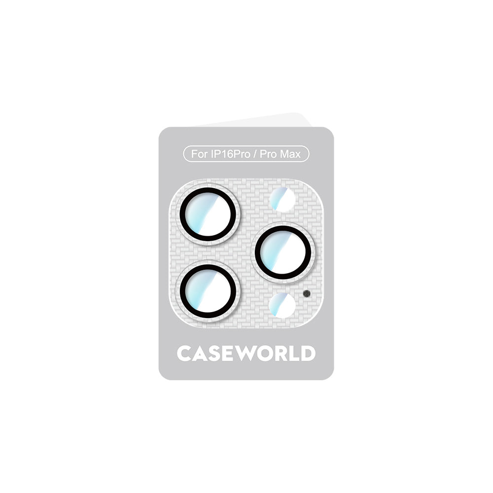 iPhone 16 Pro CaseWorld Karbon Fiber Serisi Anti Reflective Ultra Clear Full Kamera Lens Koruyucu