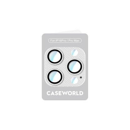 iPhone 16 Pro CaseWorld Karbon Fiber Serisi Anti Reflective Ultra Clear Full Kamera Lens Koruyucu