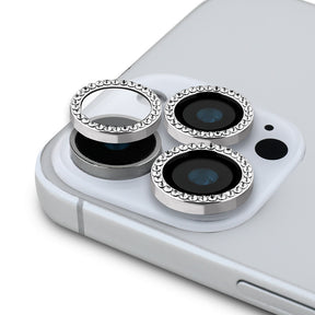 Apple iPhone 16 Pro Guess Orjinal Lisanslı Rhinestone Taşlı Lens Koruyucu