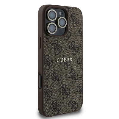 Apple iPhone 16 Pro Guess Orjinal Lisanslı Kılıf + Ekran Koruyucu + Lens Koruyucu 3in1 Aksesuar Seti Siyah
