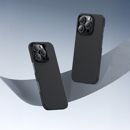 iPhone 16 Pro Kılıf Benks M-safe Şarj Özellikli Metal Kamera Çerçeveli Magnetik ArmorAir 600D Kevlar Fiber Kılıf