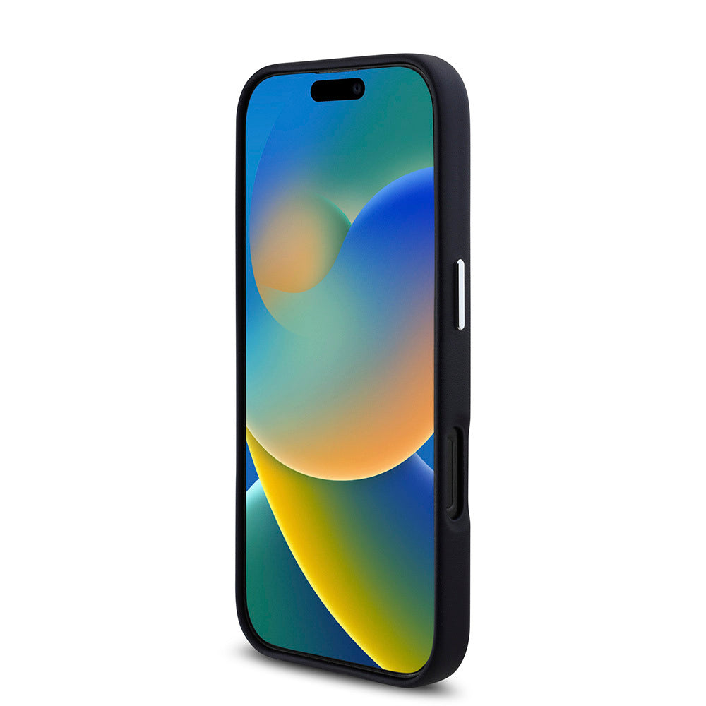 iPhone 16 Pro Kılıf BMW Orjinal Lisanslı M-safe Şarj Özellikli Metal Logolu Tam Kaplama Deri Kılıf