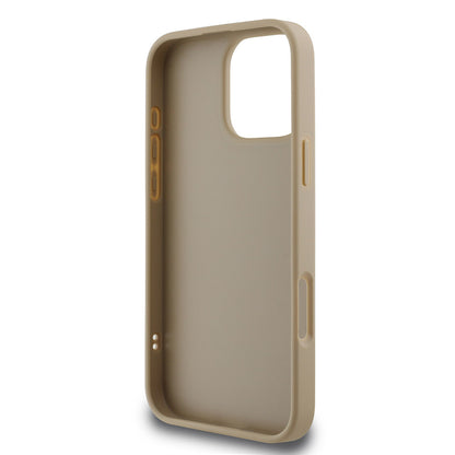 iPhone 16 Pro Kılıf DKNY Orjinal Lisanslı Kapitone Tasarımlı Metal Logolu Deri Kılıf