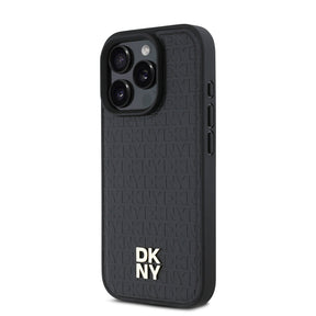 Apple iPhone 16 Pro Kılıf DKNY Orjinal Lisanslı Magsafe Şarj Özellikli 3D Yazılı Repeat Pattern Kapak