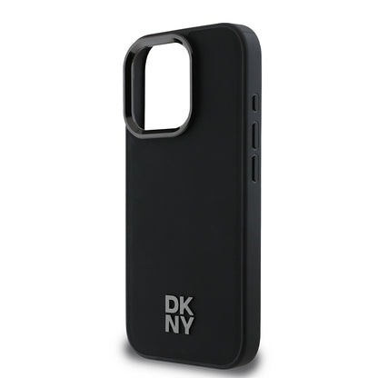 iPhone 16 Pro Kılıf DKNY Orjinal Lisanslı M-safe Şarj Özellikli Metal Logolu PU Deri Plain Kılıf