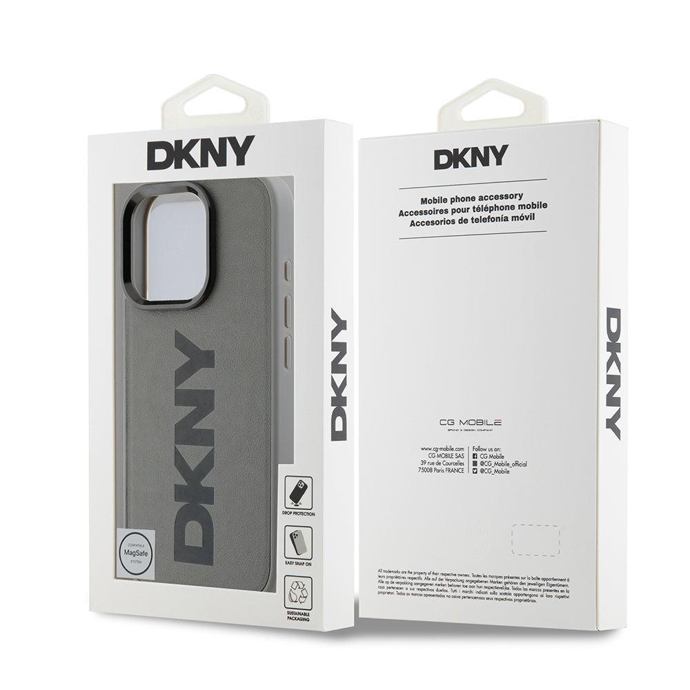 iPhone 16 Pro Kılıf DKNY Orjinal Lisanslı M-safe Şarj Özellikli PU Deri Plain Kılıf