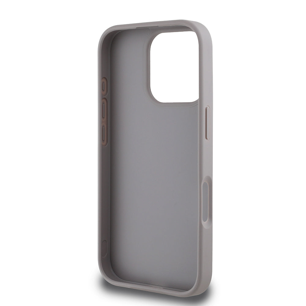 iPhone 16 Pro Kılıf Guess Orjinal Lisanslı Gül Baskılı Büyük Metal Logo Dizaynlı Kılıf